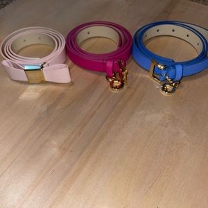 Kate Spade lot of 3 belts